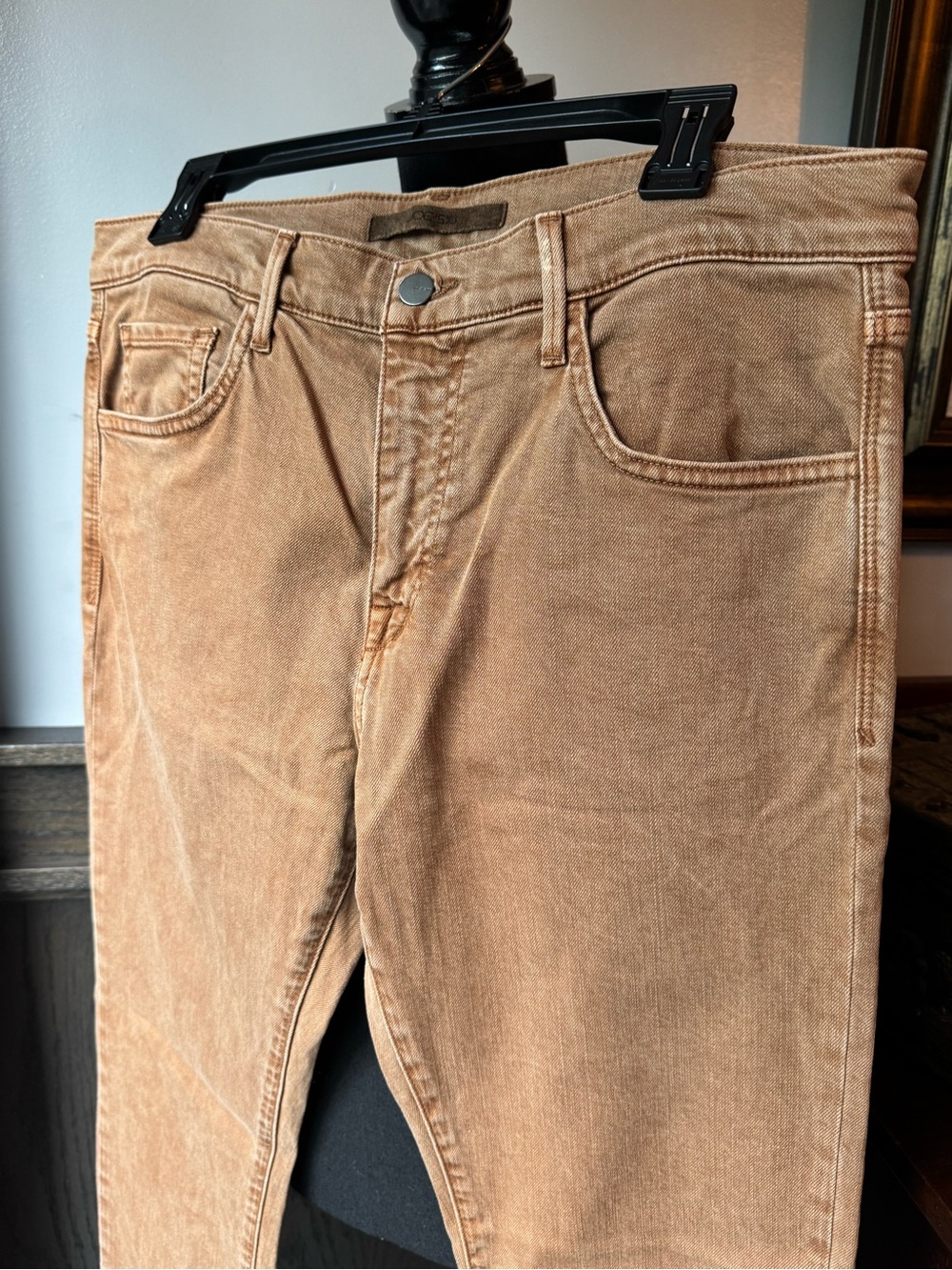 Joe's Jeans Slim Straight Jeans in Warm Orange Brown 33 - Picture 3 of 9